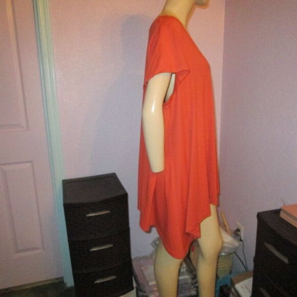 Bryn Walker Charlie Asymmetrical Tunic Top Size L Cotton Quill Lagenlook Coastal - Picture 6 of 11